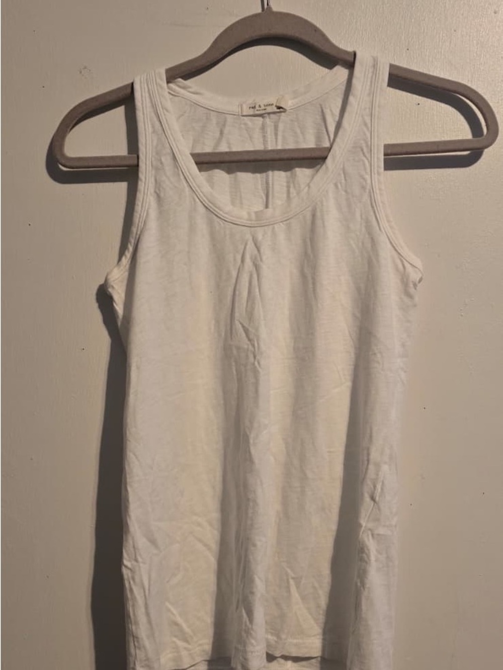 rag & bone White Ribbed High-Neck Tank - Picture 6 of 13